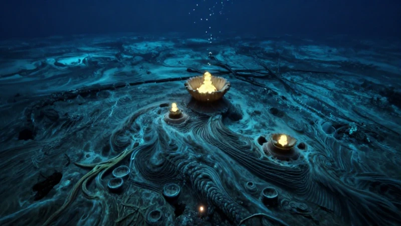 Lejos, fondos marinos con luces espectaculares