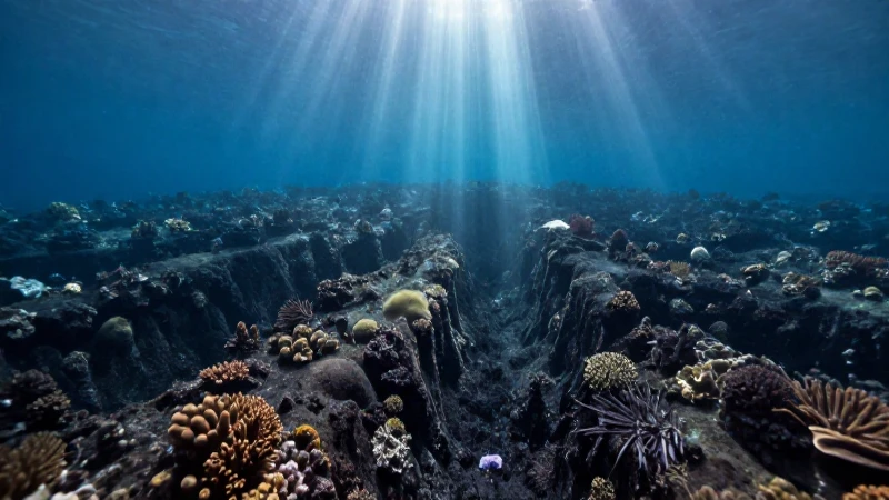 Volcanes submarinos, arrecifes y luz dramática
