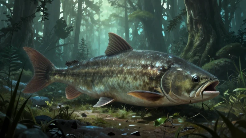Ilustración paleoartística de pez placodermo ancestral