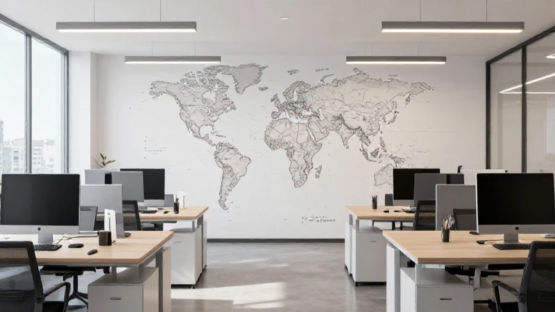 Cuáles son el organigrama y funciones de un tour operador 9 Espacio de oficina moderno, mapa brillante y limpio