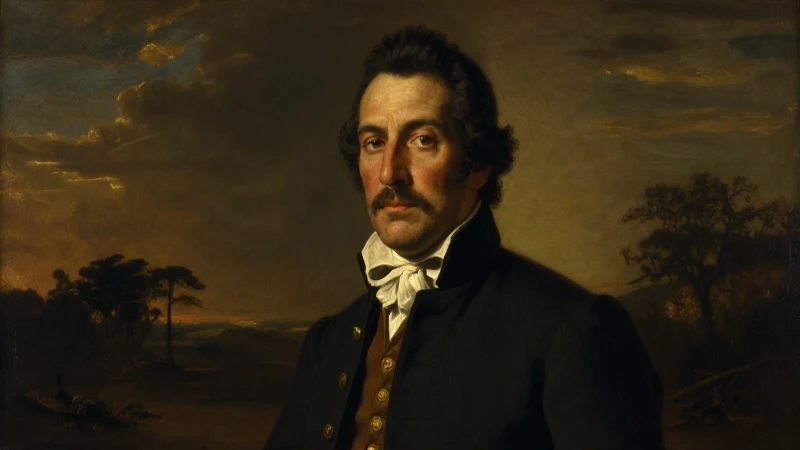 Retrato de Guerrero, luz dorada, estilo histórico