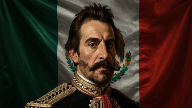 Retrato de Guerrero con bandera mexicana, dramático e histórico