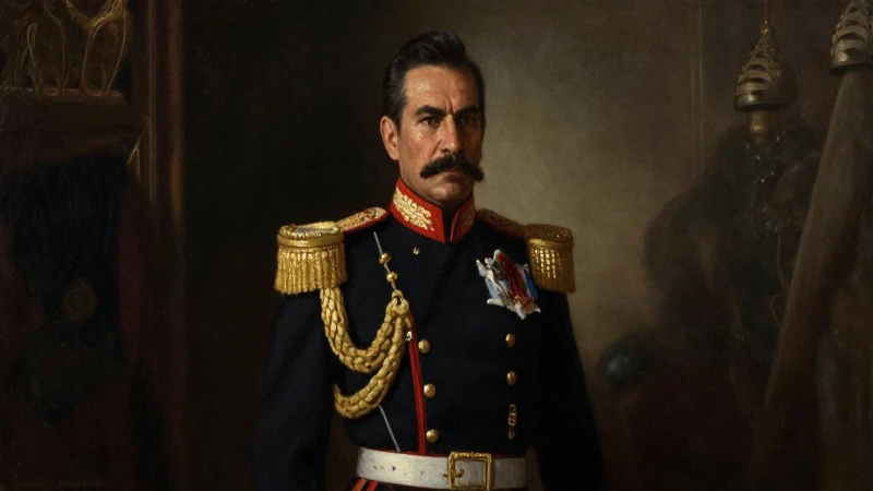 Guerrero, óleo dramático y sombrío, retrato medio
