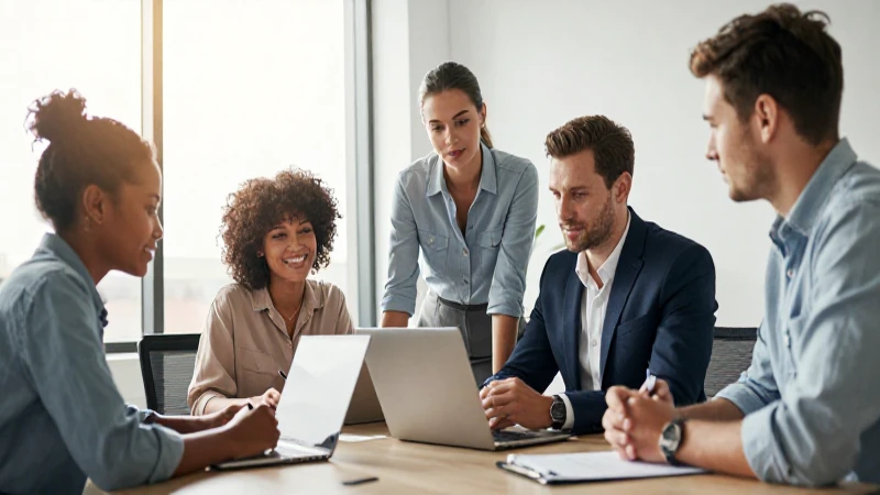 Qué significa 'staff' en un organigrama empresarial 9 Equipo diverso colabora en oficina luminosa