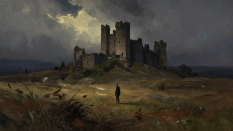 Cuáles son los movimientos poéticos a través de la historia 7 Solitario personaje ante ruinas sombrías y vastas