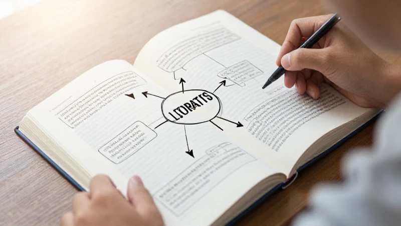 Qué son los mapas conceptuales de textos literarios 6 Estudiante estudia literatura con mapa conceptual