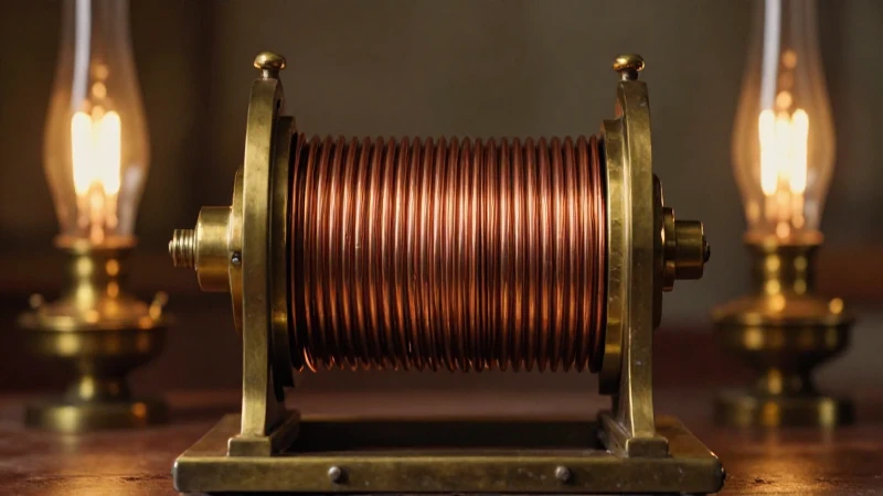 Cuál es la línea de tiempo de la evolución del motor eléctrico 3 Ilustración histórica con elementos electromagnéticos y simétricos