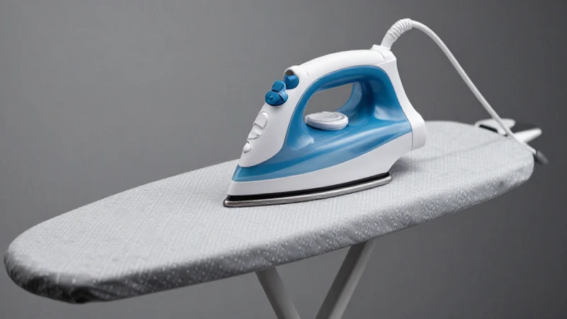 La línea del tiempo de la plancha: historia y evolución 7 Plancha moderna, ropa futurista, luz suave