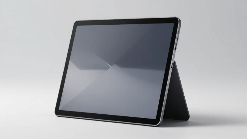 Tableta Surface moderna bajo luz suave