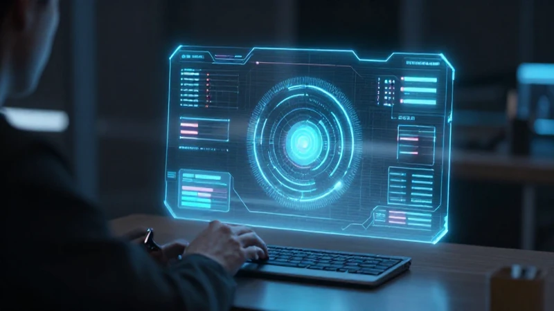 Tecnología futurista con iluminación dramática