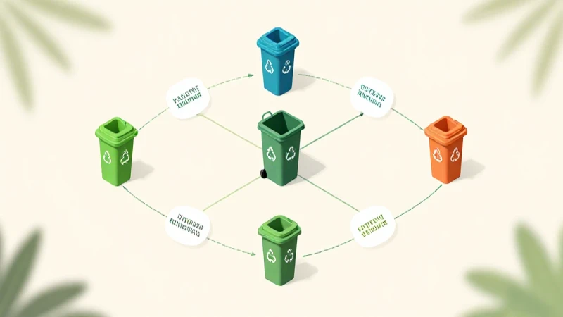 Cómo usar un mapa conceptual para entender el reciclaje 3 Ilustración digital e isométrica sobre reciclaje limpio