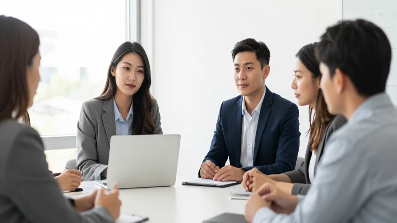 Profesionales colaboran en oficina moderna y luminosa