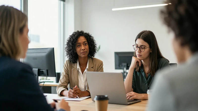 Profesionales colaboran en oficina iluminada naturalmente