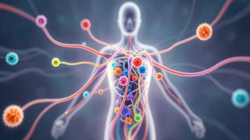 Energía vital humana, ilustración científica abstracta