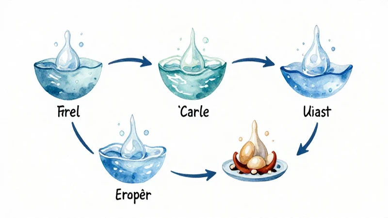 Ciclo del agua, acuarela con líneas claras