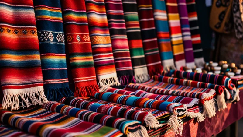 Artesanía mixteca retratada con luz dorada