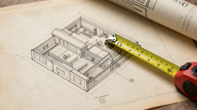 Regla de medir: historia y evolución de la regla métrica 7 Plano arquitectónico histórico con luz suave