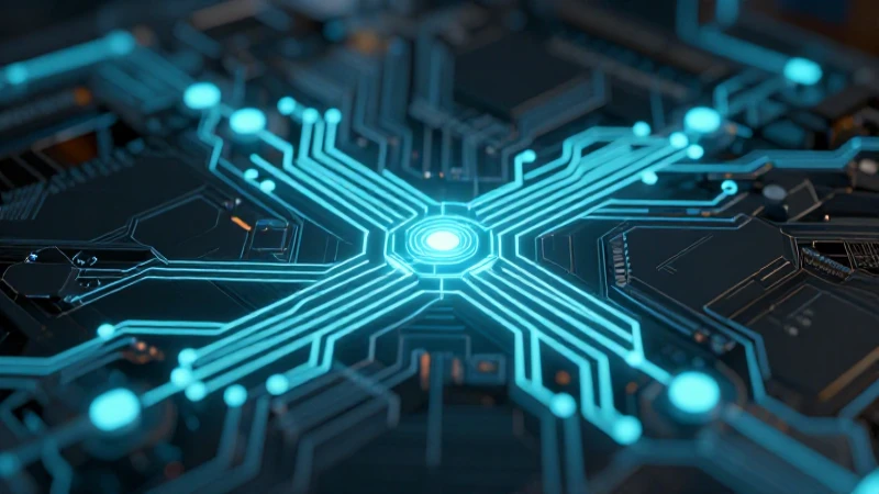 Esquemas futuristas brillantes con iluminación cinematográfica