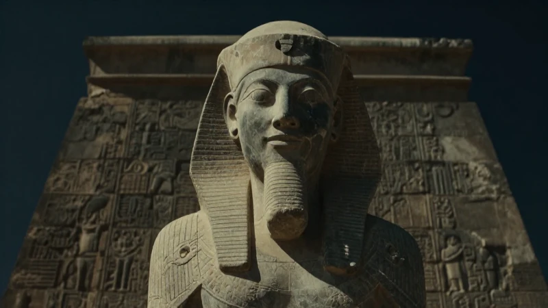 Estatua de Gilgamesh, arquitectura antigua dramática