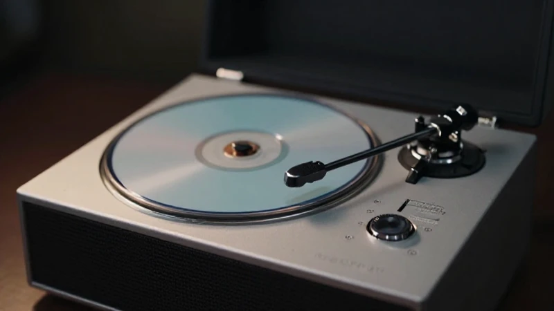 Cómo ha evolucionado el reproductor de música antiguo 4 Reproductor de CDs vintage, luz suave y cinematográfica