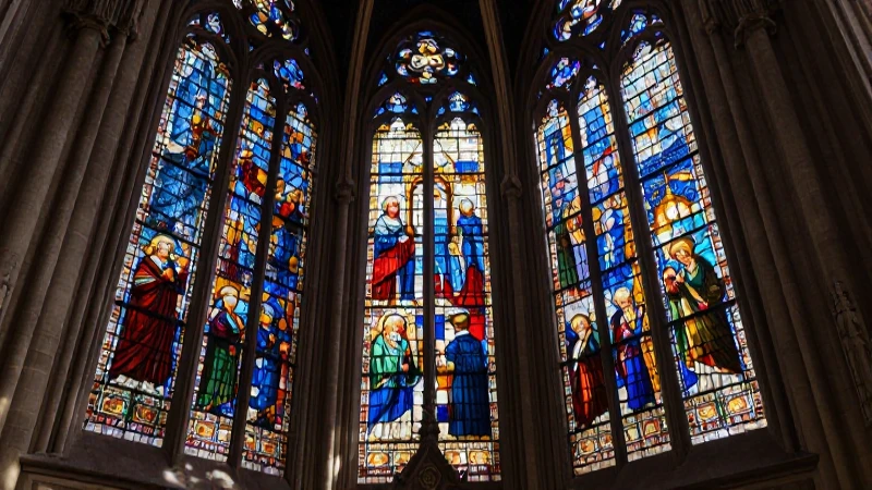 Línea del tiempo del arte gótico: Explorando su Evolución 3 Vitral gótico con luz espectaculares