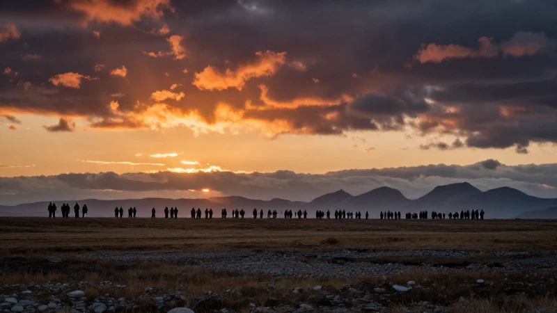 Conoces la Línea del Tiempo del Poblamiento de América 7 Antiguos pobladores bajo un atardecer dramático
