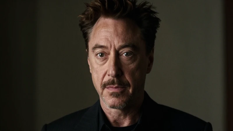 Retrato dramático cinematográfico de Robert Downey Jr