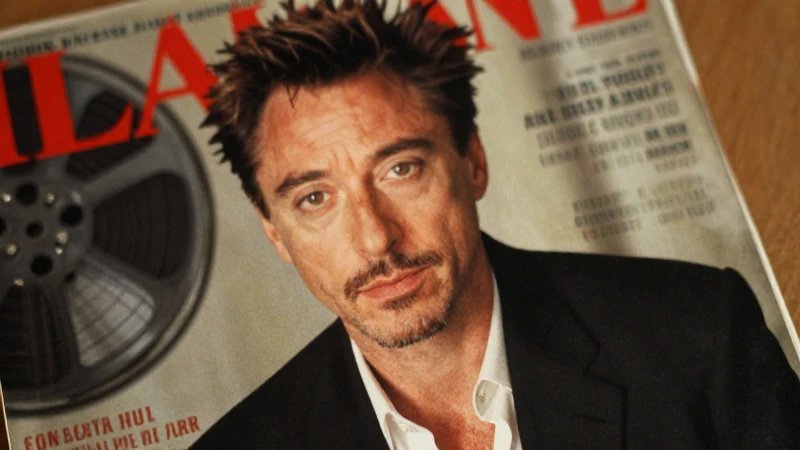 Retrato vintage elegante de Robert Downey Jr