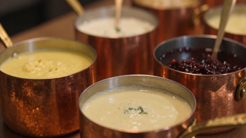 Salsas francesas clásicas destacadas con luz cálida