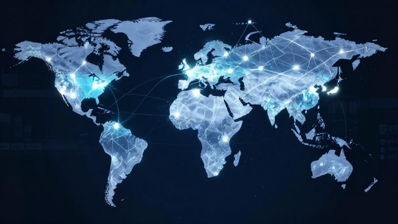 Qué abarca el sector cuaternario en un mapa económico 4 Redes globales iluminadas con futuro digital