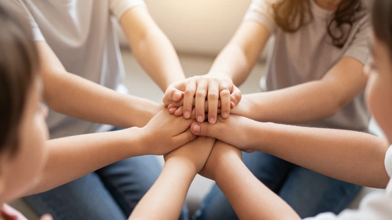 Familia cálida, unidos por apoyo y luz