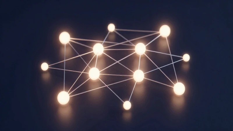 El significado y la importancia de los Esquemas en la organización de la información 4 Red isométrica brillante con nodos entrelazados