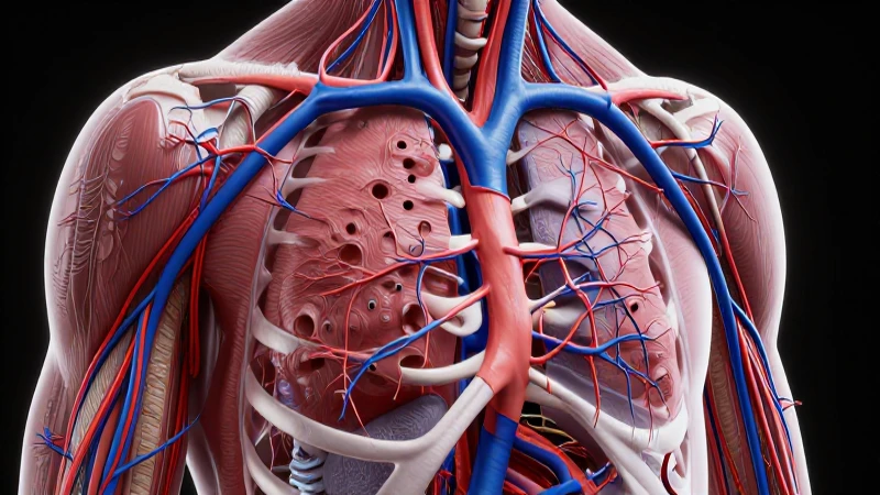 Sistema cardiovascular: Mapa mental y guía paso a paso 4 Ilustración anatómica detallada del sistema circulatorio