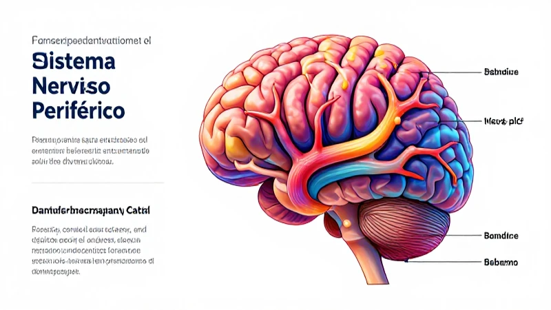 Dónde encontrar plantilla gratis del Sistema Nervioso Periférico 6 Ilustración cerebral vibrante para estudiar y diseñar
