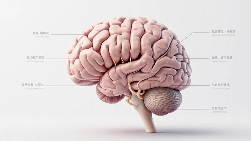 Ilustración cerebral con nervios difuminados
