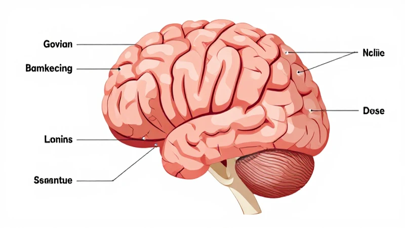 Infografía colorida del cerebro humano en isométrico