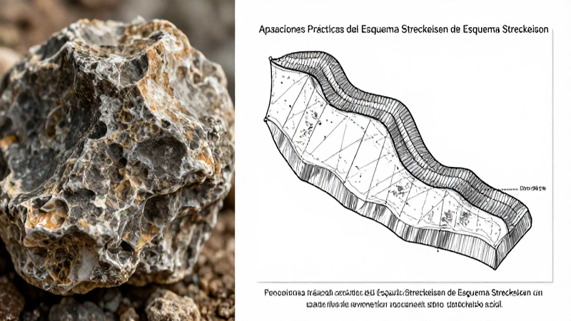 Rocas y diagramas geológicos con gran detalle