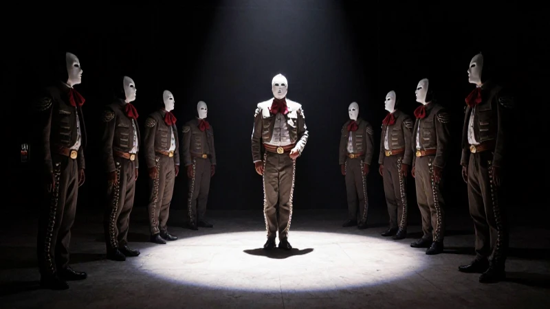 Revolución mexicana dramática bajo luz intensa