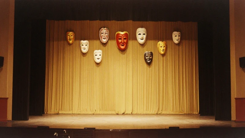Teatro mexicano antiguo en luz dorada