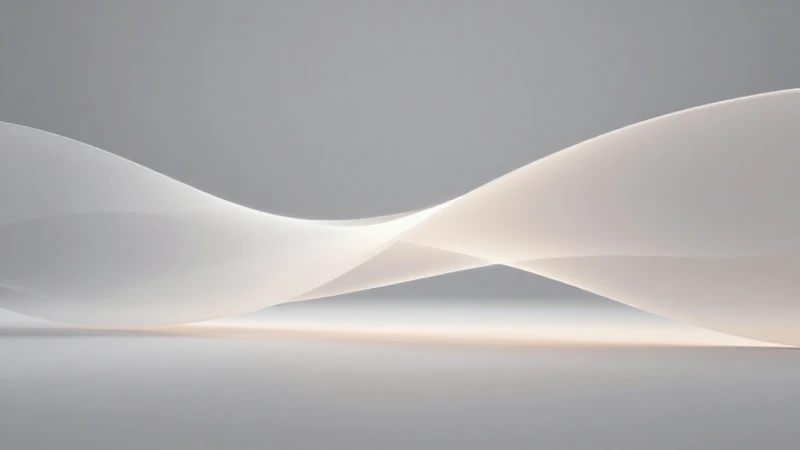 Formas geométricas fluyen en luz suave