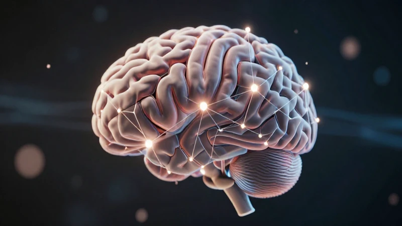 Ilustración cerebral abstracta con luz suave