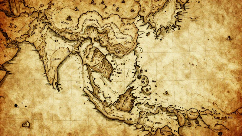 Teoría del Poblamiento Temprano: Mapa Conceptual de América 3 Mapa antiguo iluminado con luz dorada