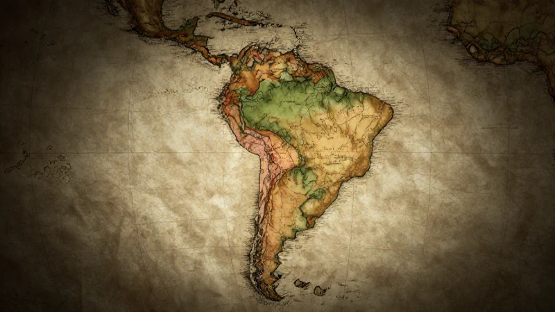 Teoría del Poblamiento Temprano: Mapa Conceptual de América 4 Mapa antiguo muestra América con estilo
