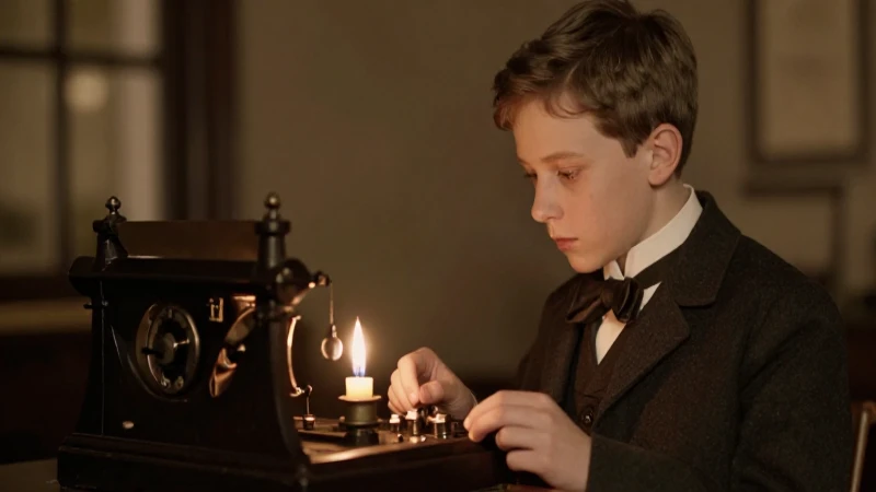 Cuáles son las fechas clave en la vida de Thomas Edison 3 Joven Edison trabaja a luz de velas antiguas