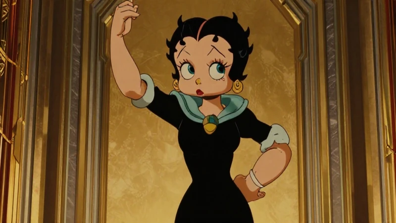 Estilo vintage cinematográfico con Betty Boop y Popeye