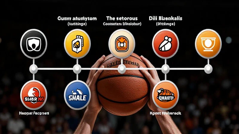 Infografía del baloncesto con enfoque cinematográfico
