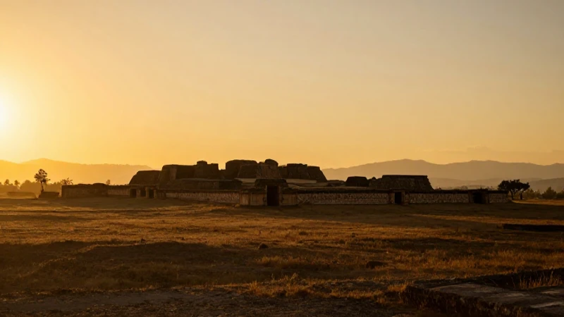 Ruinas purépechas se bañan en luz dorada