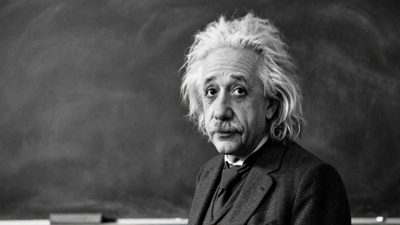 Einstein retratado en blanco y negro, académico