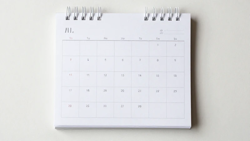 Calendario con notas, luz suave y minimalista