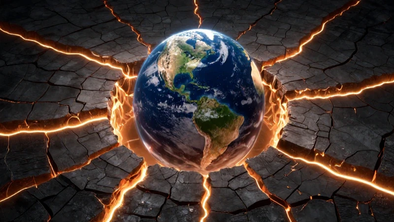 Fallas brillantes abren la tierra dramáticamente